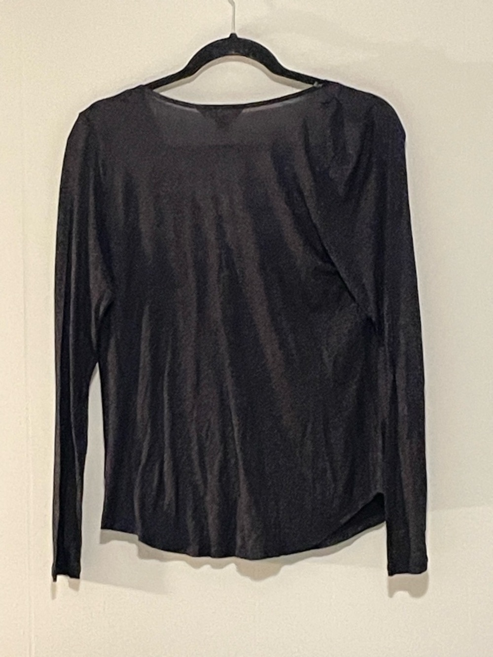 Classic Women's Long-Sleeve Crewneck Top - Black. Item #11454